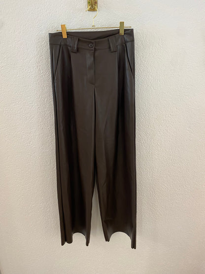 Kunstlederhose Wide-Leg versch. Farben