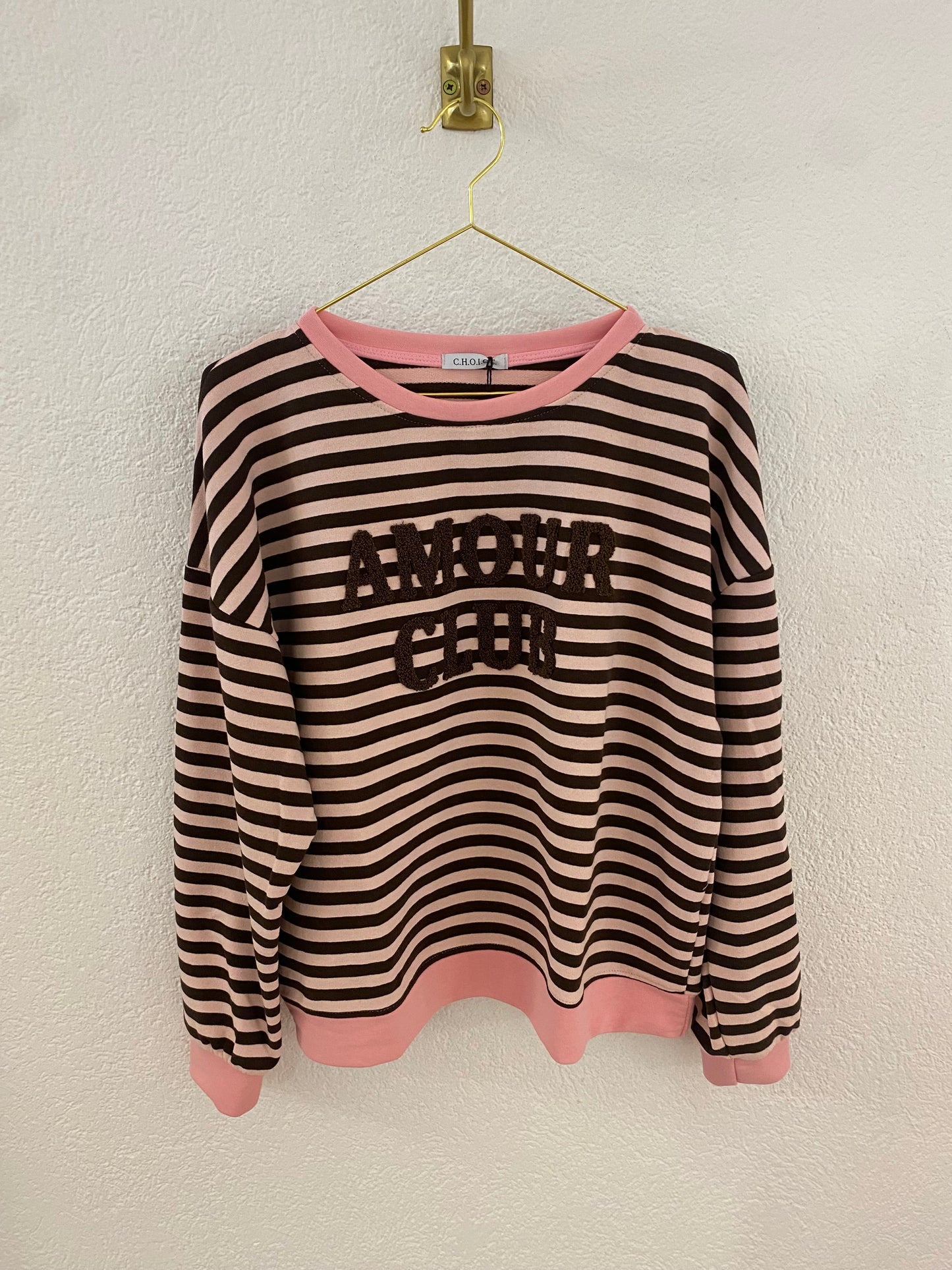 Gestreiftes Shirt „Amour Club“ in versch. Farben