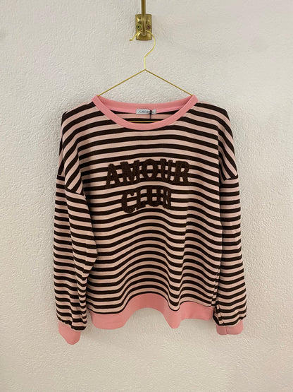 Gestreiftes Shirt „Amour Club“ in versch. Farben