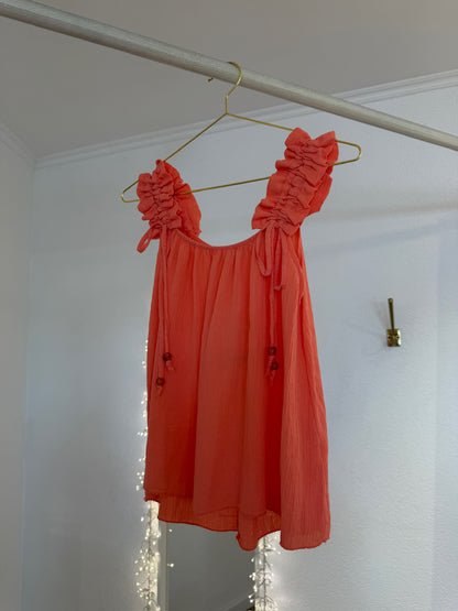 Leichte Bluse mit gerafften Details versch. Farben