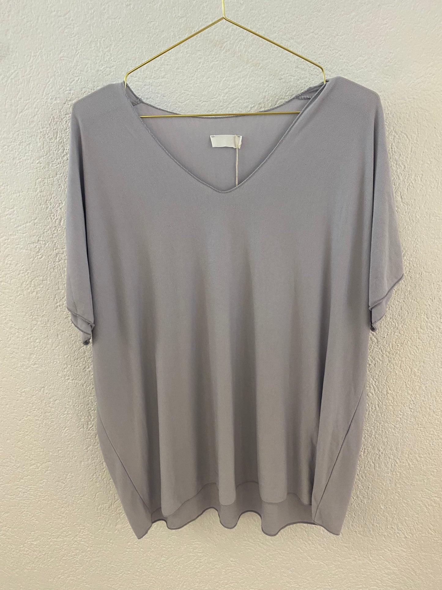 Basic T-Shirt mit V-Ausschnitt