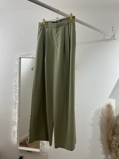 Bundfaltenhose salbei