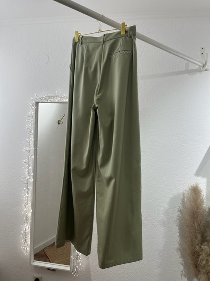 Bundfaltenhose salbei