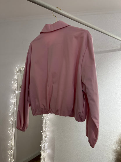 Rosane Jacke im Bomberstil