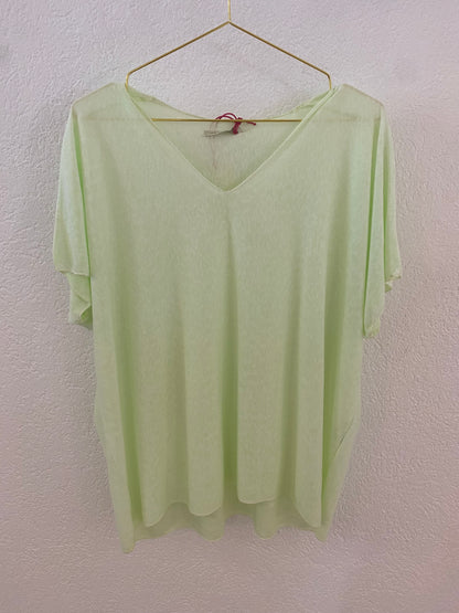 Basic T-Shirt mit V-Ausschnitt