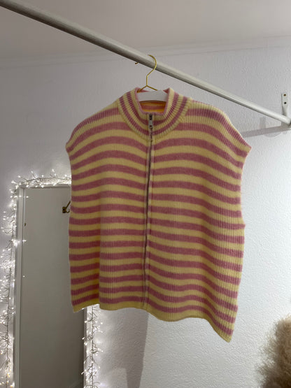 Zipper Strickwesten
