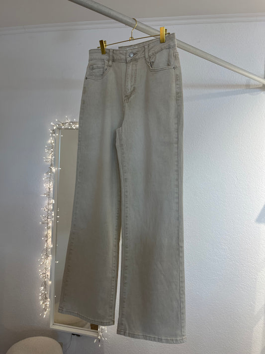Wide Leg Jeans beige