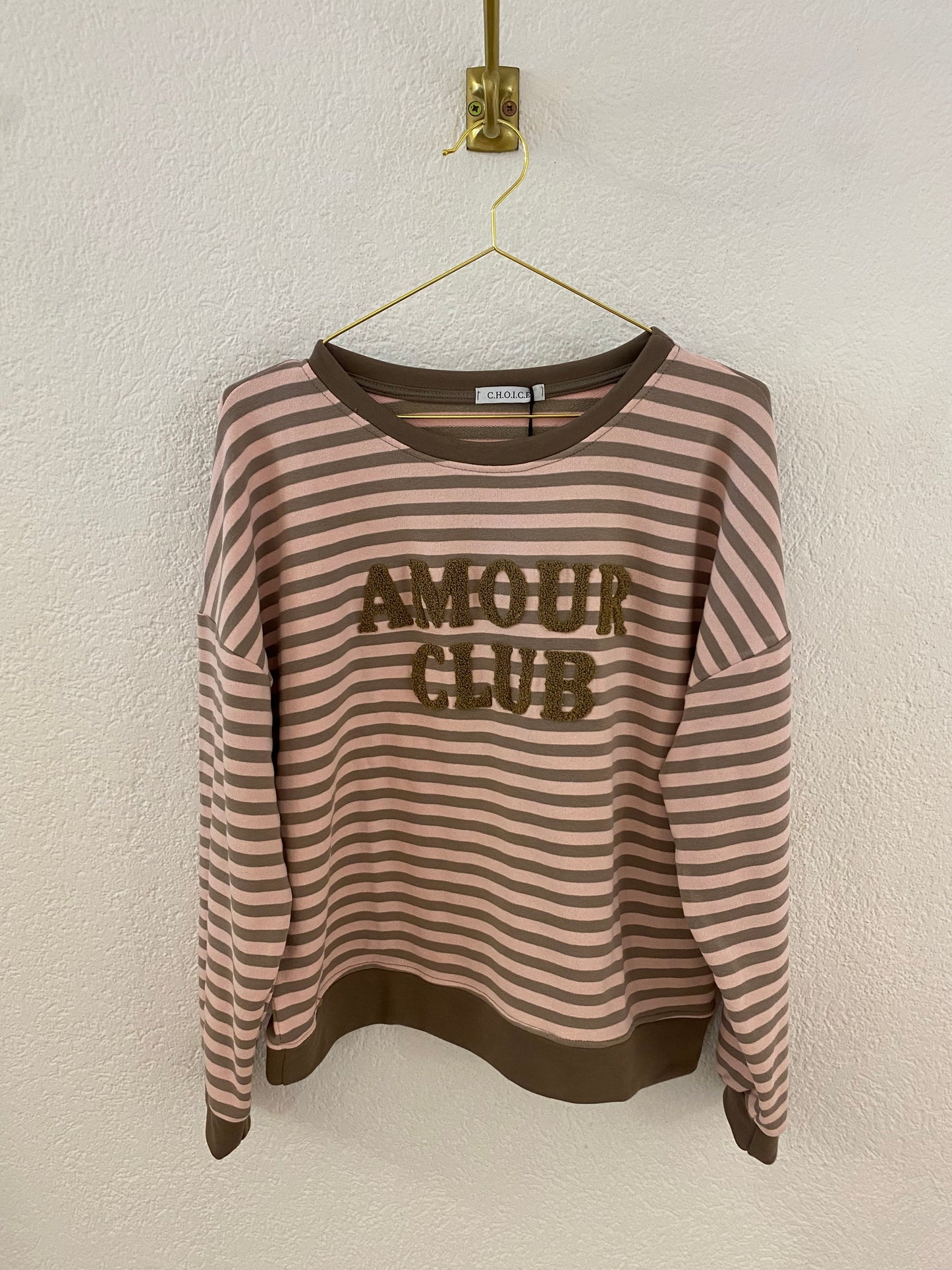 Gestreiftes Shirt „Amour Club“ in versch. Farben