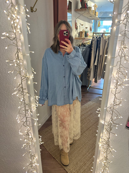 Spitzenrock mit Pailletten