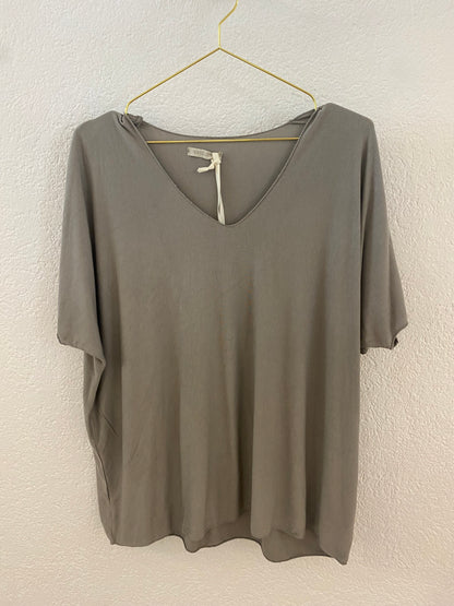 Basic T-Shirt mit V-Ausschnitt