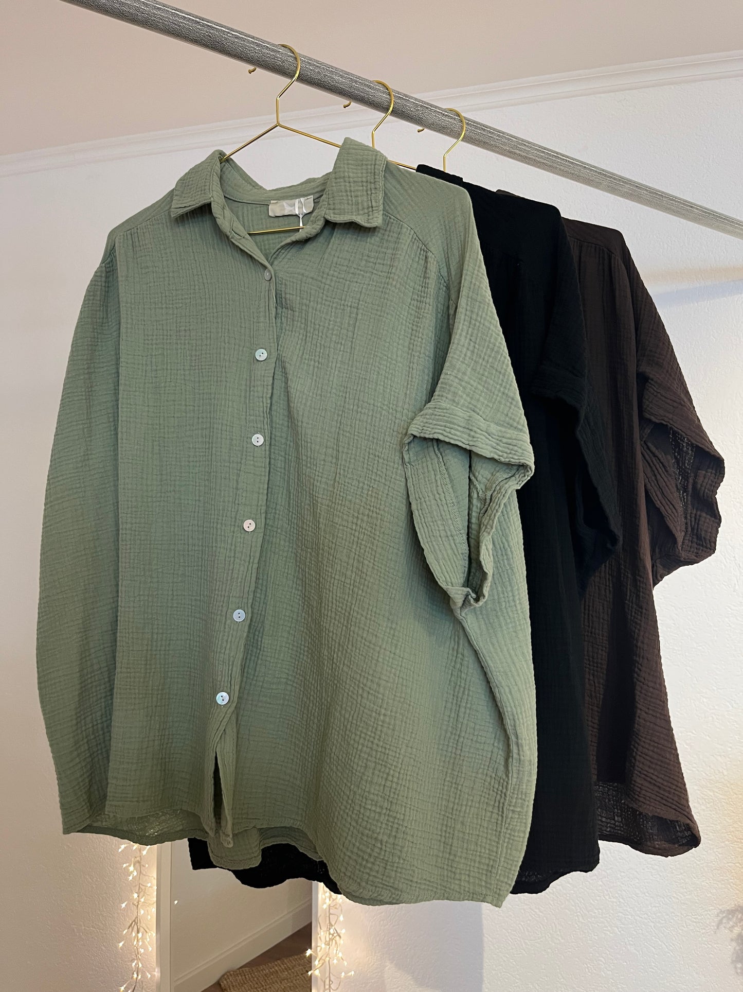 Kurzärmlige Musselinbluse