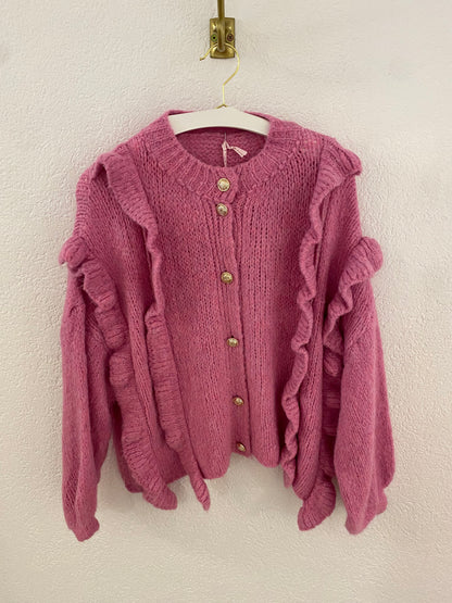 Rüschen Cardigan versch. Farben