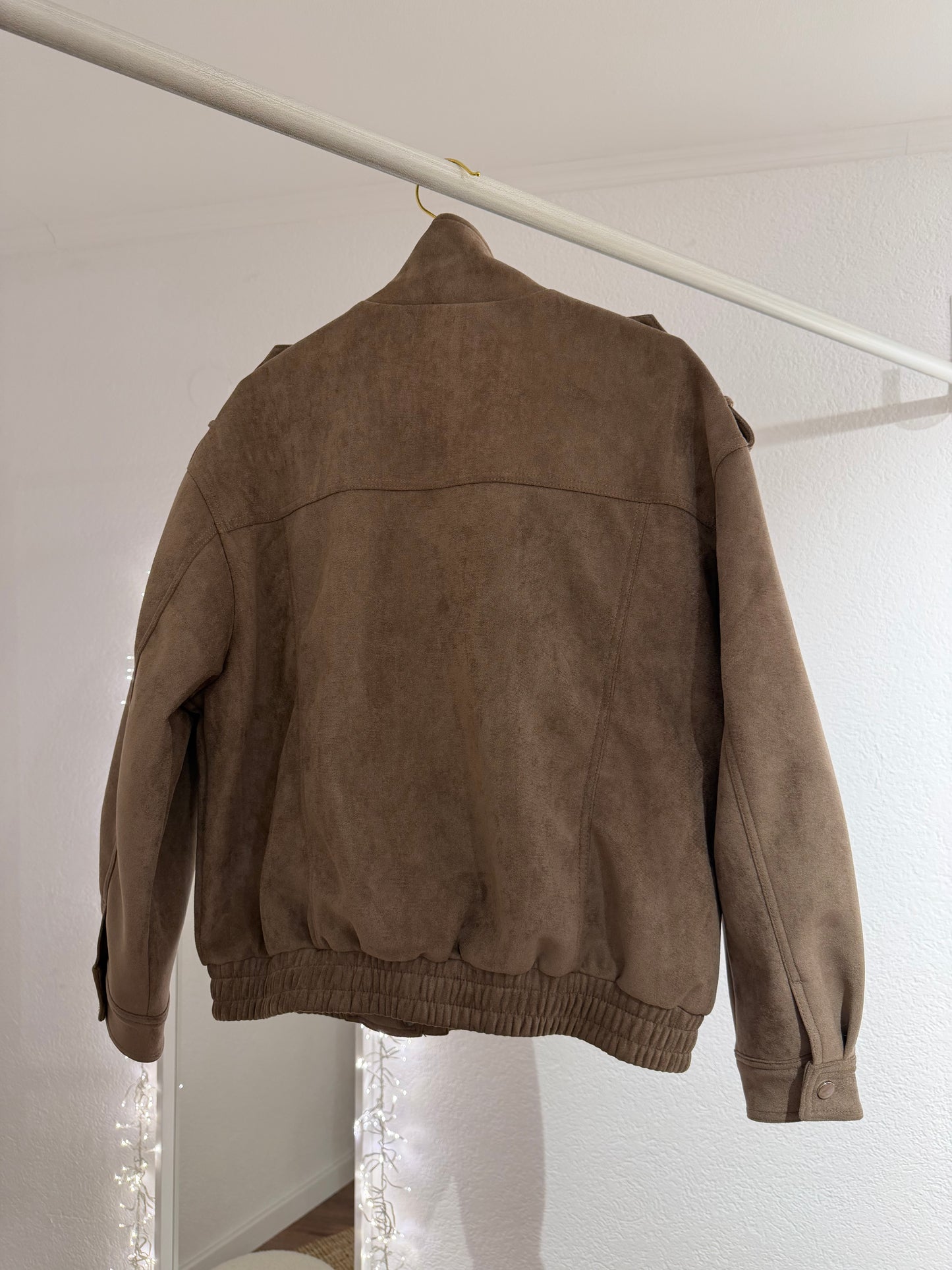 Kunstlederjacke taupe