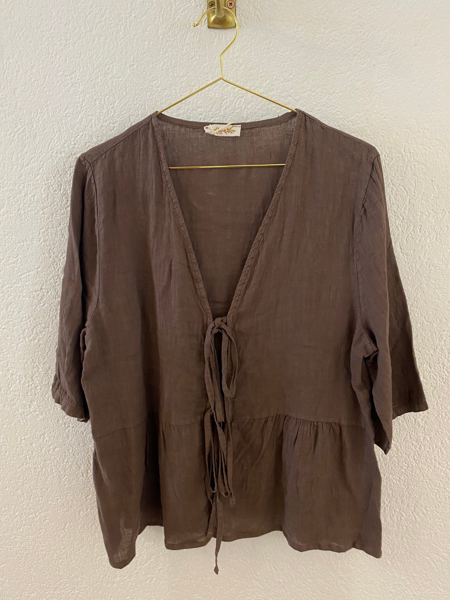 Oversize Leinenbluse versch. Farben