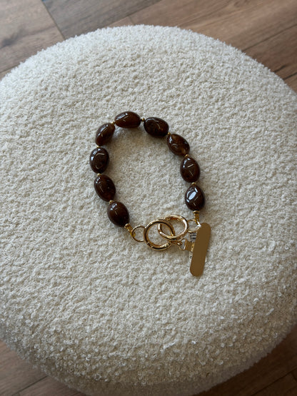 Handykette mit Perlen kurz