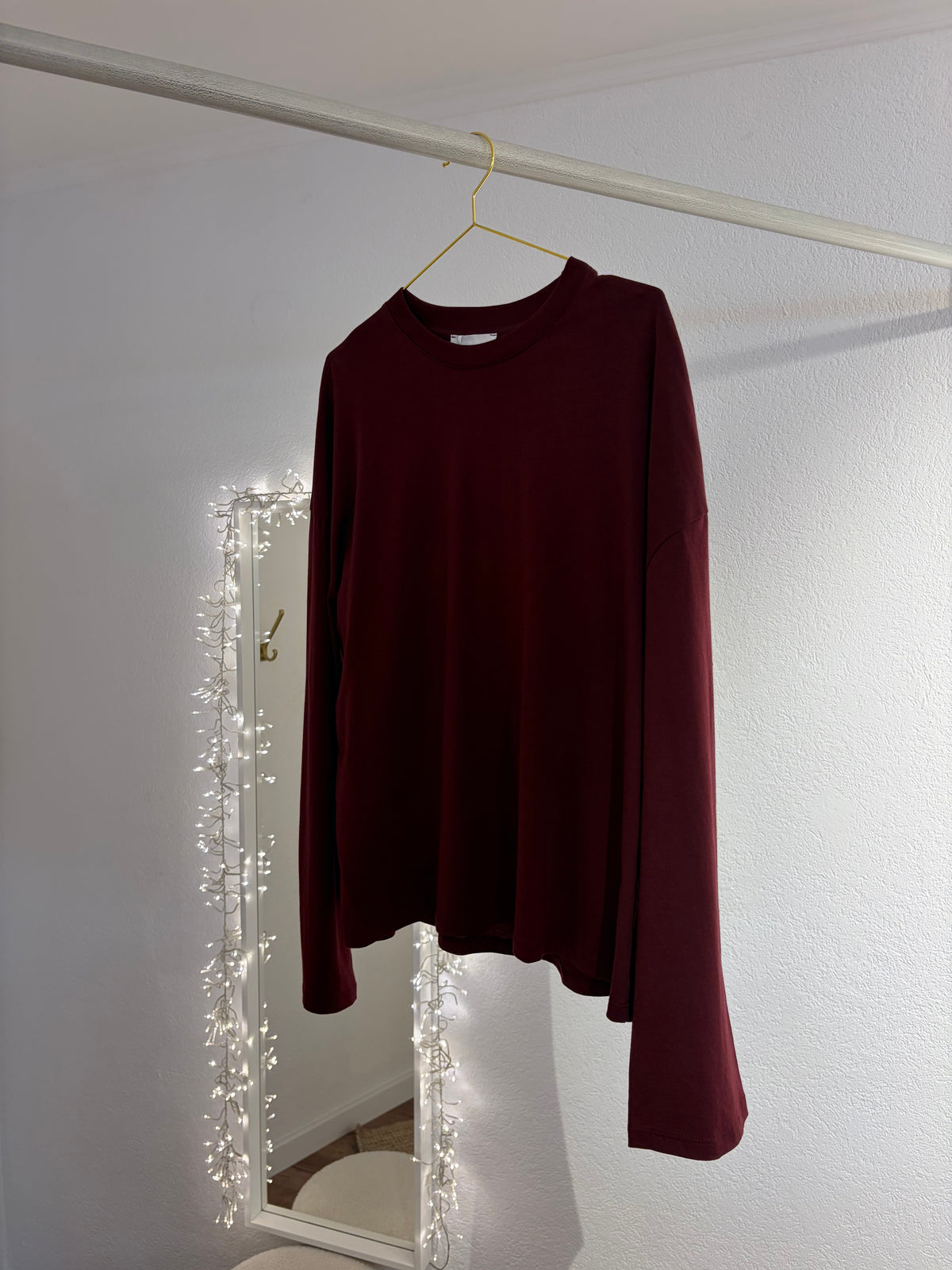 Oversized Longsleeve mit Rückennaht versch. Farben