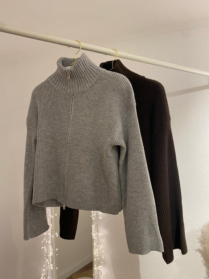 Strick Zipper versch. Farben