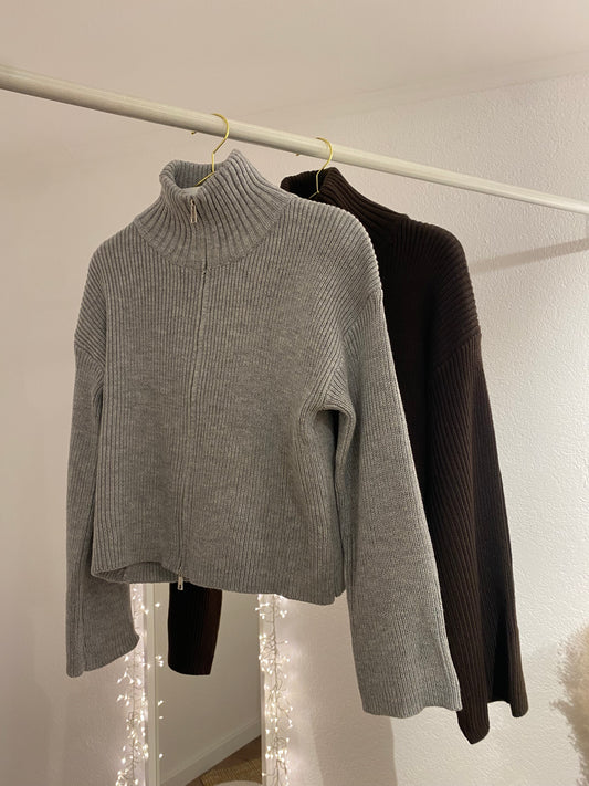 Strick Zipper versch. Farben