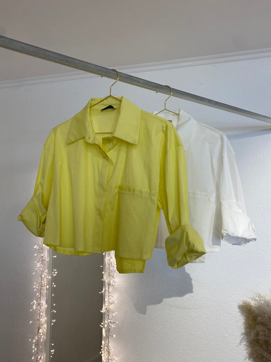 Cropped Bluse versch. Farben