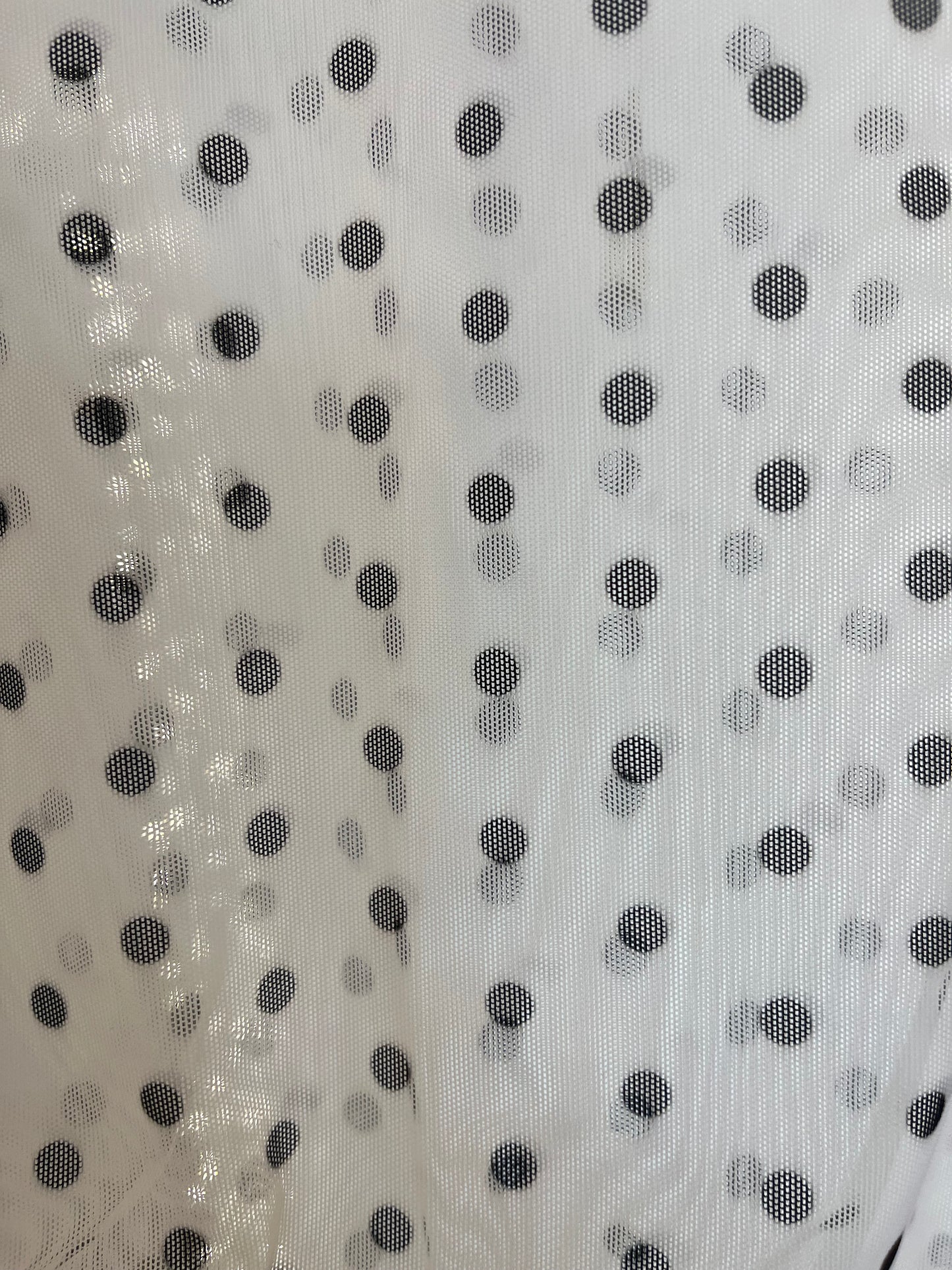 Gepunktetes Mesh Shirt