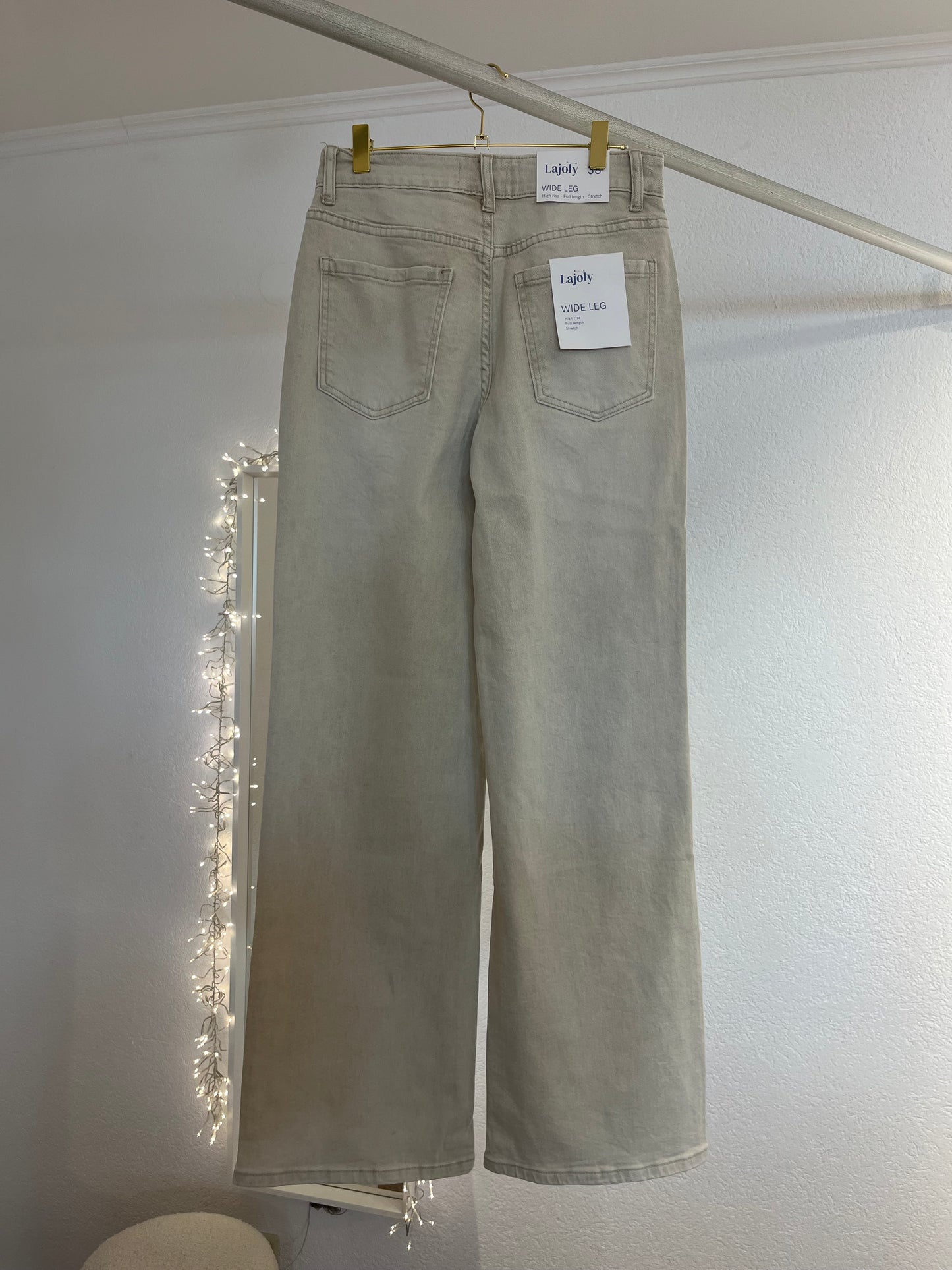 Wide Leg Jeans beige