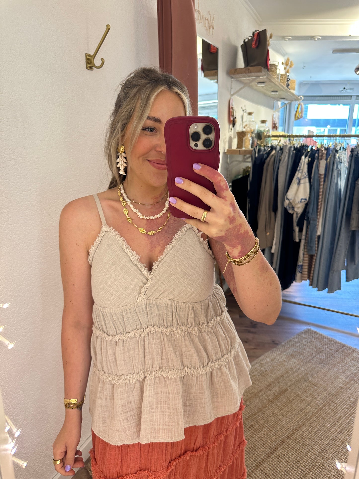 Top mit Fransen versch. Farben