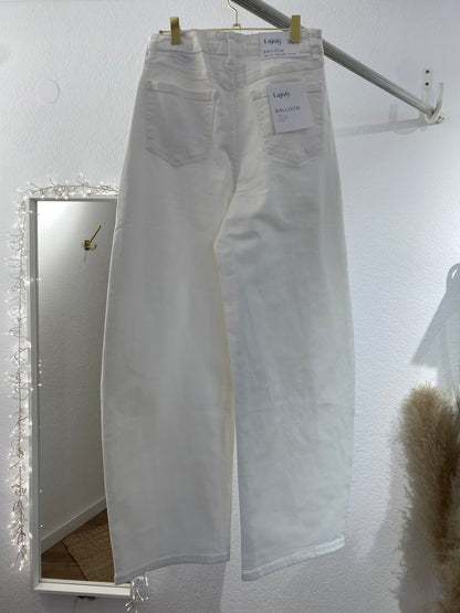 Weiße Balloon Jeans Highwaist