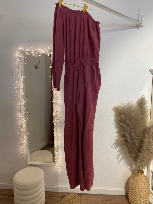 One-Shoulder Musselin Jumpsuit