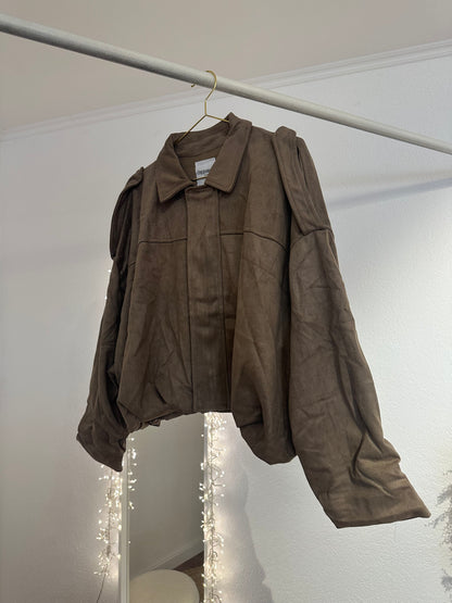 Oversize Jacke in Wildlederoptik versch. Farben
