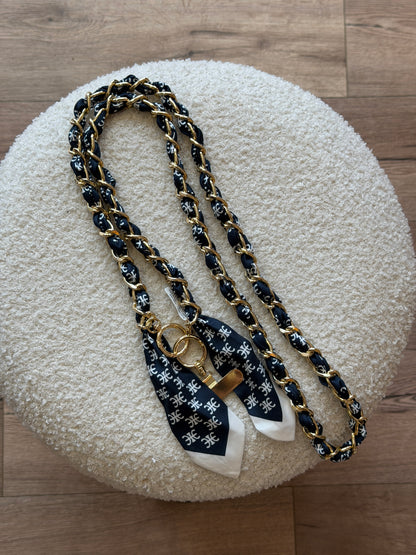 Handykette mit Bandana-Tuch vergoldet lang