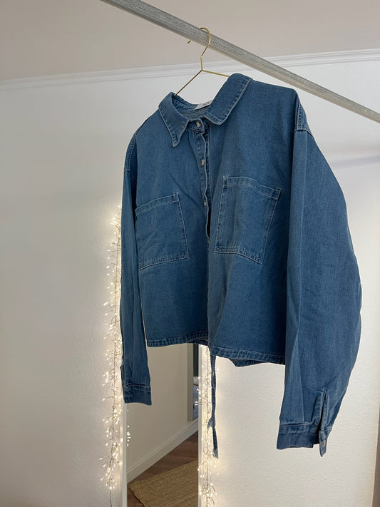 Jeansjacke mit Band