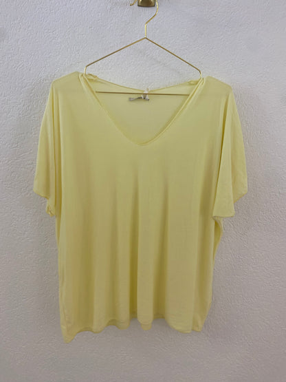 Basic T-Shirt mit V-Ausschnitt