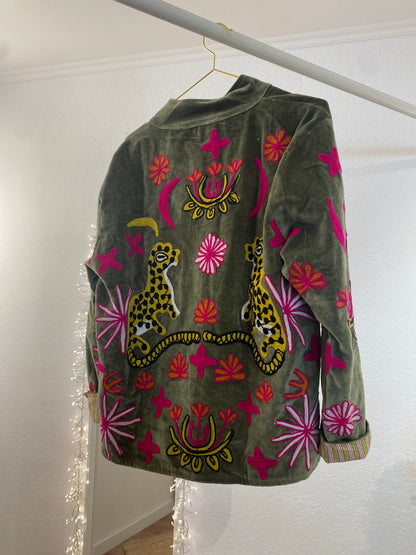 Samt Jacke mit versch. Mustern