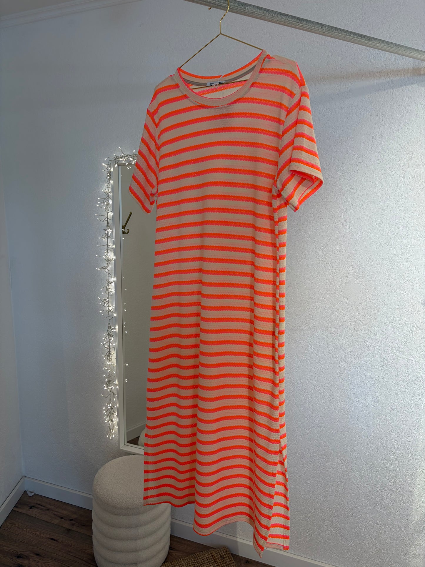 Struktur Maxikleid mit Streifen