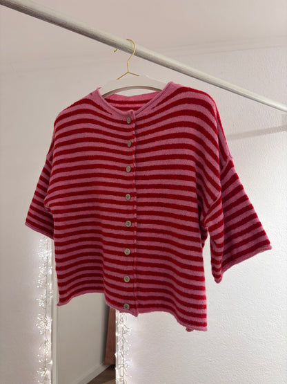 Strickshirt gestreift in versch. Farben