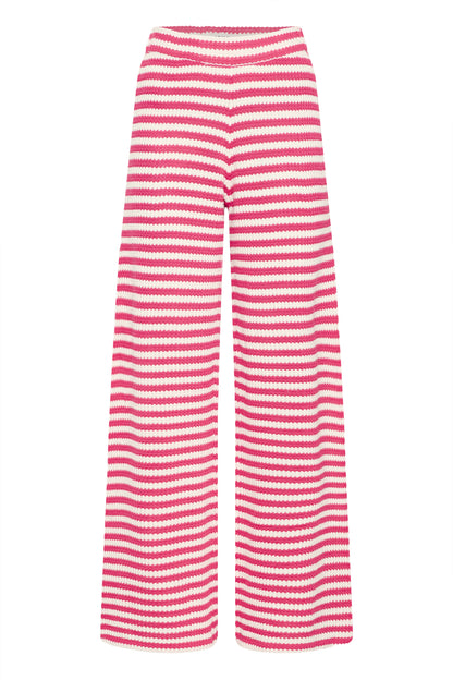Strickhose pink/weiß