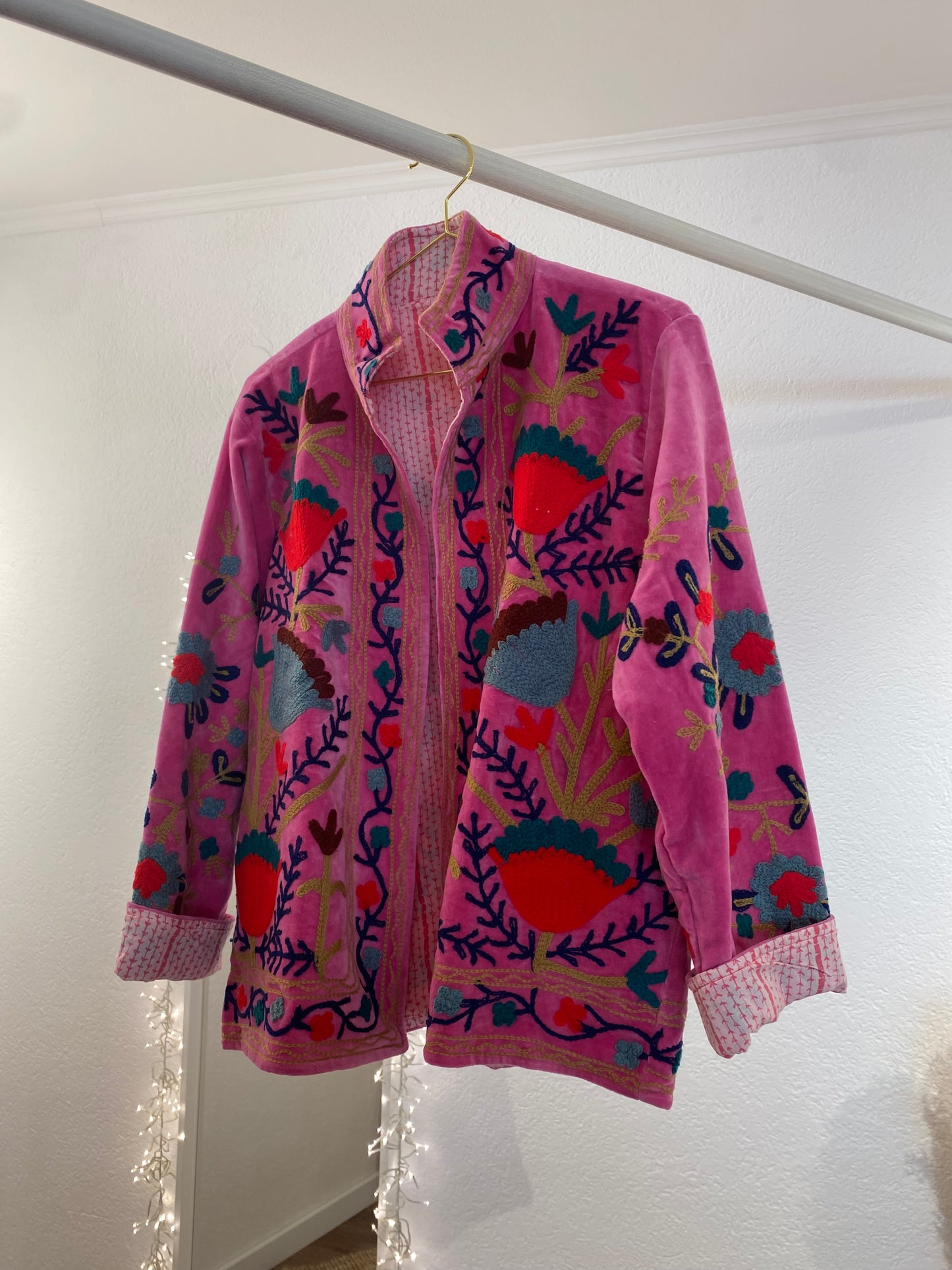 Samt Jacke mit versch. Mustern