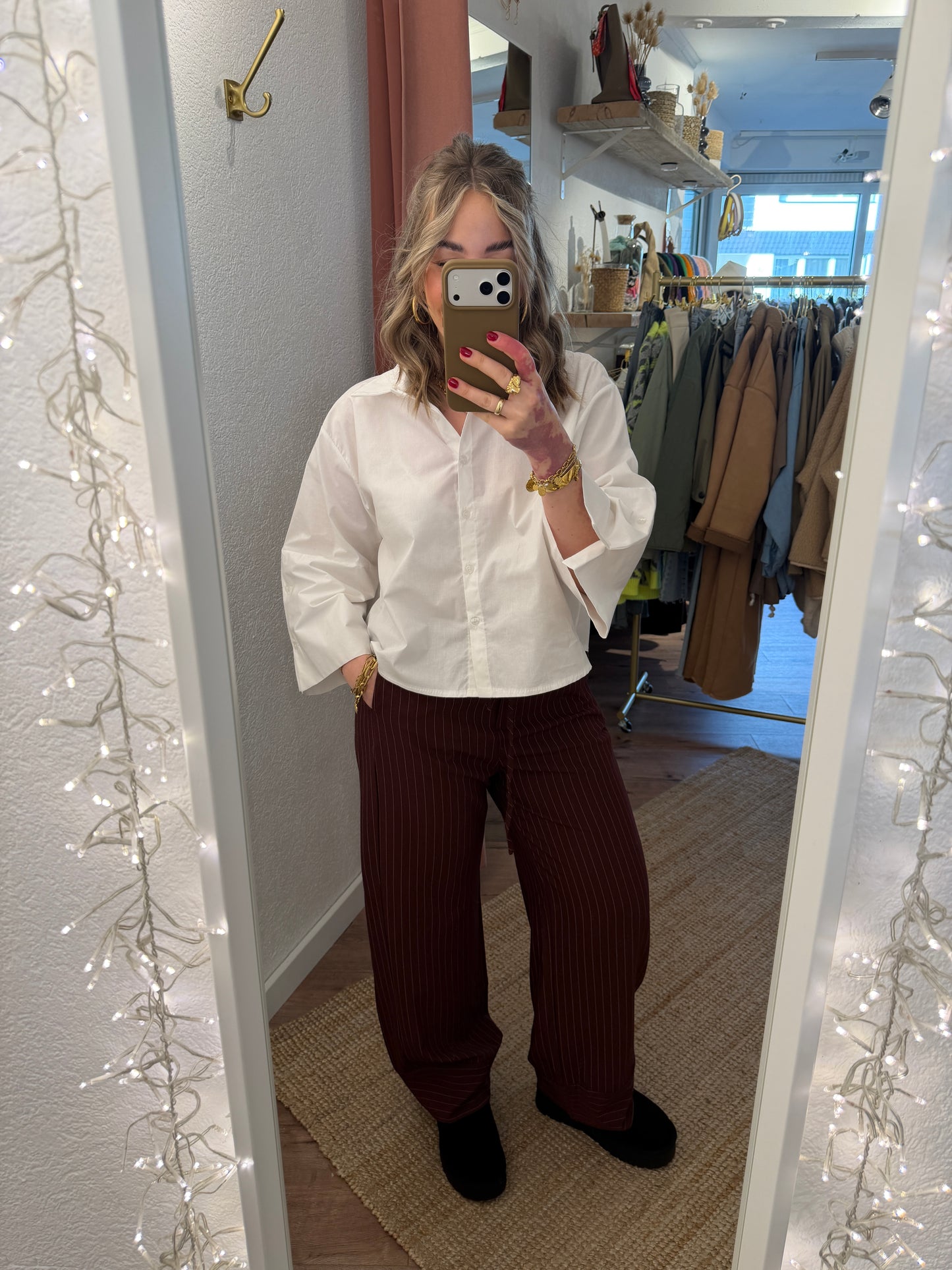 Stoffhose mit Nadelstreifen