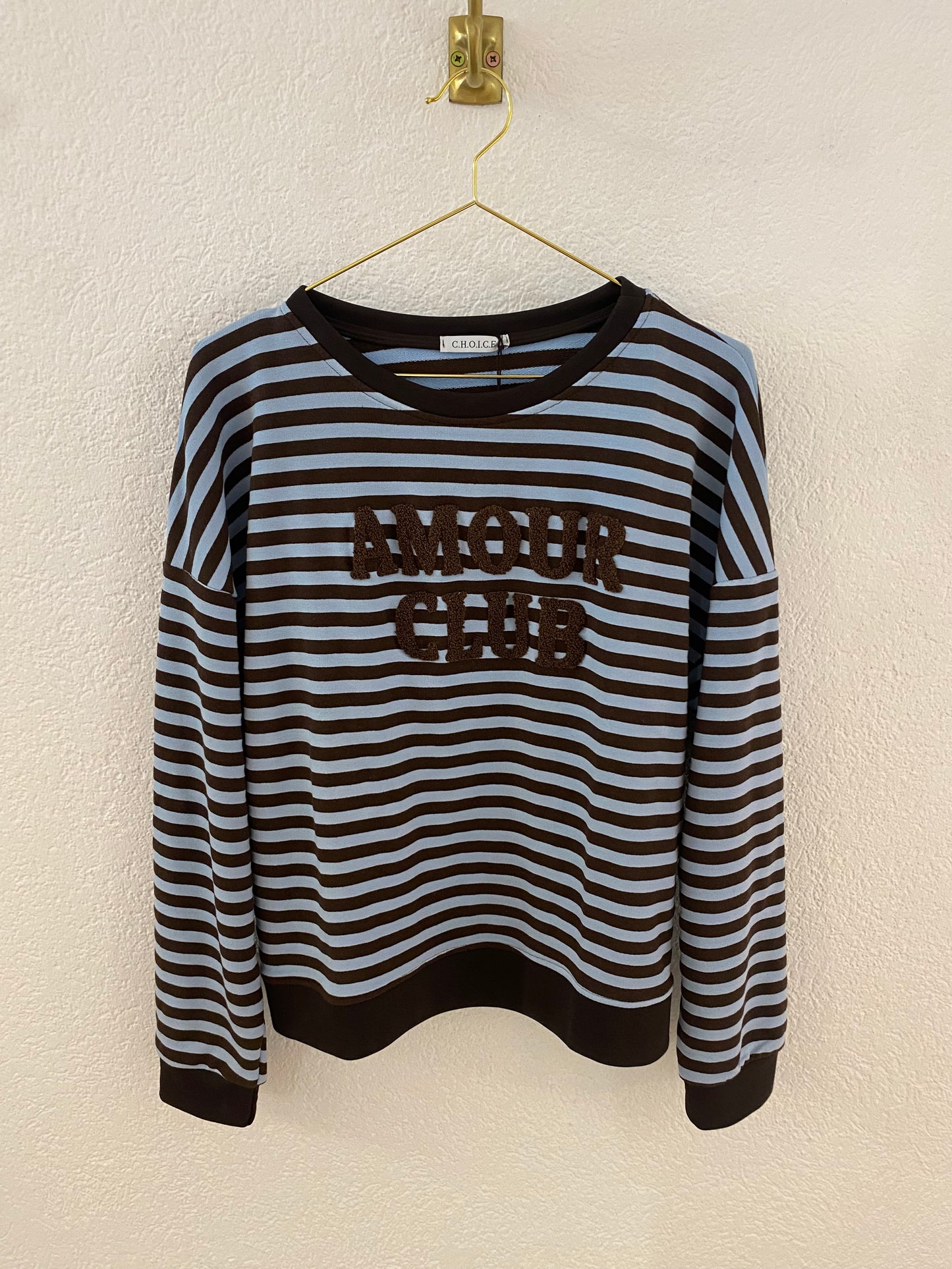 Gestreiftes Shirt „Amour Club“ in versch. Farben