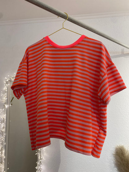 Streifen Shirt mit Rückendetail