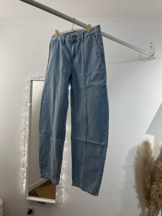 Barrel Fit Jeans mit Nähten