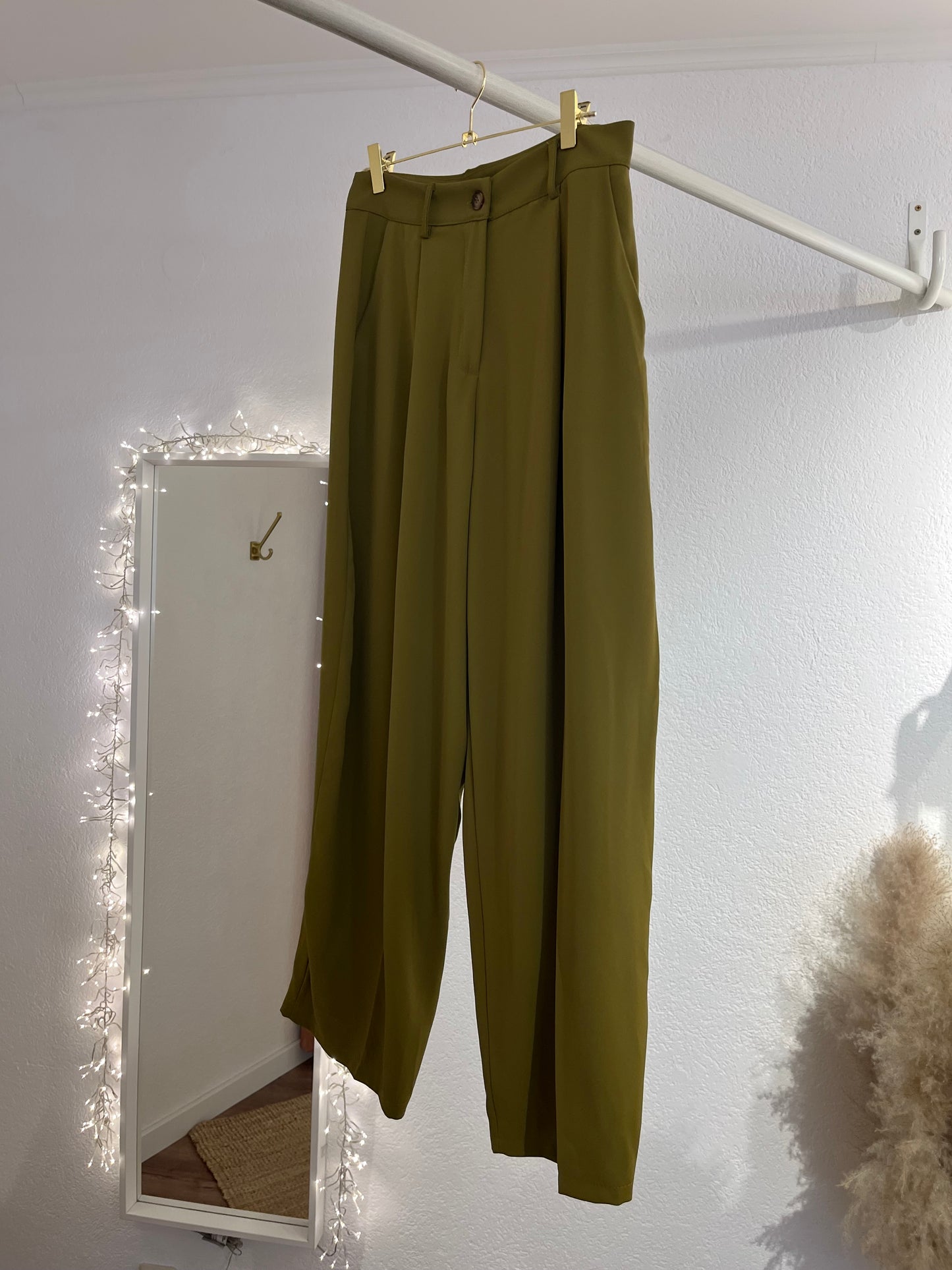 Bundfaltenhose Khaki