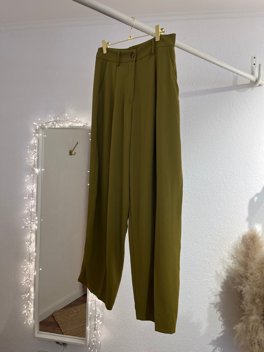 Bundfaltenhose Khaki