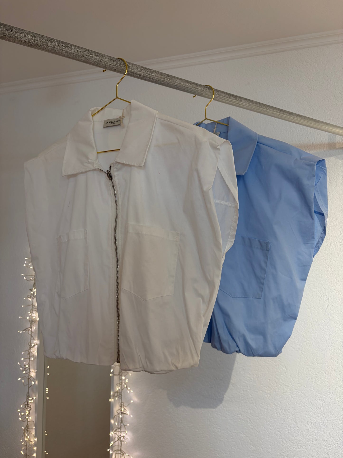 Cropped Blusen Weste versch. Farben