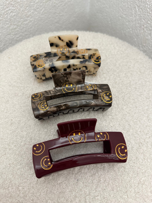 Smiley Haarspangen versch. Farben