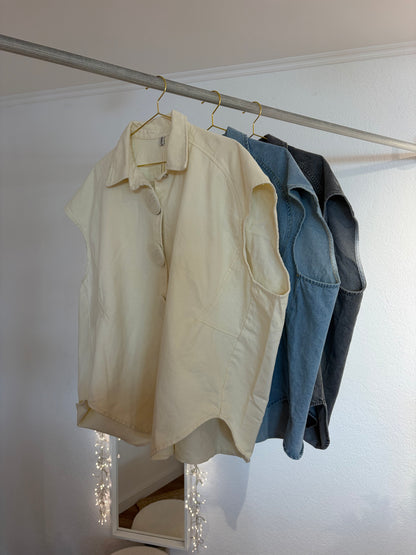 Oversized Jeans-Weste