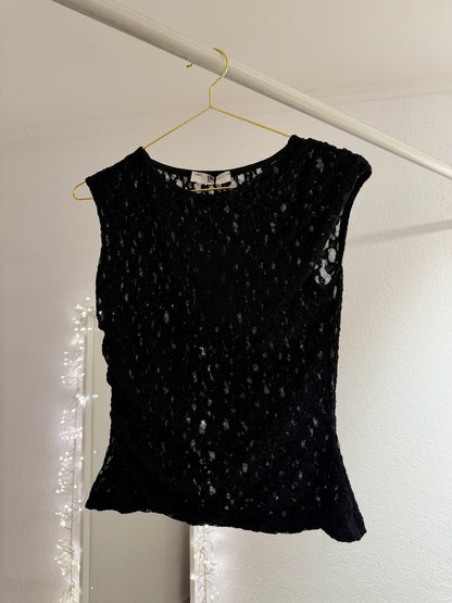 Gerafftes Spitzentop versch. Farben