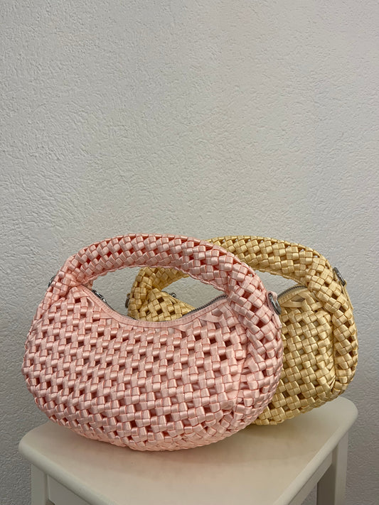 Geflochtene Halbmond Tasche