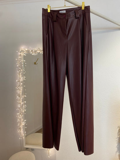 Kunstlederhose Wide-Leg versch. Farben