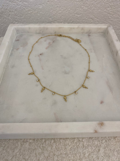 Kette mit Blumen und Strass